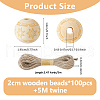 SUPERFINDINGS Wood Beads WOOD-FH0002-29B-2