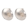 Brass Half Round Stud Earrings EJEW-Z125-01P-4