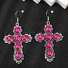 Alloy Glass Dangle Earrings for Women EJEW-U053-03AS-02-2