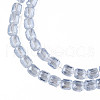 Electroplate Transparent Glass Beads Strands EGLA-N002-32-4