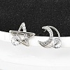 Brass Micro Pave Clear Cubic Zirconia Stud Earrings EJEW-M103-01P-1