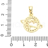 Brass Micro Pave Cubic Zirconia Pendants KK-D357-16D-G-3