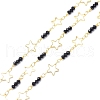 Brass & Glass Beads Beaded Chain CHC-D029-23G-1