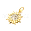 Brass Micro Pave Cubic Zirconia Pendants KK-D325-48G-2