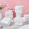 Trapezoid Paper Gift Box with Plastic Imitation Pearl Handles CON-WH0092-65A-5