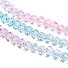 Transparent Painted Glass Beads Strands X1-DGLA-A034-T4mm-A22-4