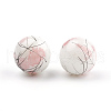 Drawbench & Baking Painted Glass Beads Strands GLAA-S176-6mm-05-1