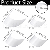  24Pcs 4 Styles Plastic Hat Brim Board for Peaked Cap AJEW-NB0006-26B-2