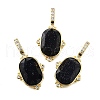 Brass Micro Pave Cubic Zirconia Pendants KK-S523-019G-A-1