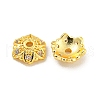 Rack Plating Brass Micro Pave Clear Cubic Zirconia Bead Caps KKB-L215-042G-2