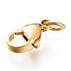 Ion Plating(IP) 304 Stainless Steel Lobster Claw Clasps X-STAS-G240-01E-G-4
