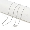 1mm Rack Plating Brass Box Chain Adjustable Slider Necklaces for Women Men MAK-L044-56P-2