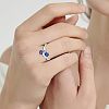 Heart 304 Stainless Steel with Cubic Zirconia Cuff Rings FS-WG2909F-27-2