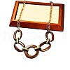 Alloy with Acrylic Oval Link Chain Pendant Necklace & Stud Dangle Earring Sets FS-WGB1D27-01-3