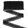 FINGERINSPIRE 10M Polycotton Pleated Elastic Lace Ribbon OCOR-FG0002-62A-01-1