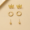 3 Pairs Sweet Bowknot Brass Earring Sets LE1434-2