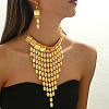 Luxurious Geometric Rectangle Oval Tassel Jewelry Set for Women's Party Wedding WF2314-3