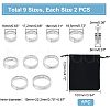 Unicraftale 12Pcs 6 Size Grooved Plain 304 Stainless Steel Finger Ring for Couple Lovers RJEW-UN0001-13-3