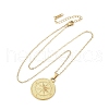 Compass 304 Stainless Steel Pendant Necklaces NJEW-M096-19G-2