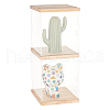 2-Tier Transparent Acrylic Minifigures Display Case ODIS-WH0043-24A-1