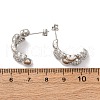Brass Micro Pave Clear Cubic Zirconia Stud Earrings EJEW-D322-07P-02-5