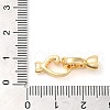 Brass Micro Pave Clear Cubic Zirconia Fold Over Clasps KK-M270-06G-3