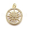 Rack Plating Brass Micro Pave Cubic Zirconia Pendants KK-K401-85G-1