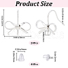 SOFPLATE 28Pcs Bowknot Shape Brass Earring Hook DIY-SP0001-06P-2