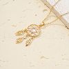 Fashionable Brass Clear Cubic Zirconia Pendant Cable Chain Necklaces for Women FN2830-6-1