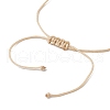 Natural Mixed Gemstone Colunm Braided Bead Bracelet BJEW-JB09761-5