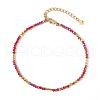 Glass Round Beads Ankles for Women KT6015-3-1