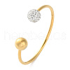 304 Stainless Steel Cuff Bangles BJEW-A036-05G-4