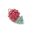 Glass Seed Beaded Pendants PALLOY-MZ00593-04-3