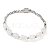 304 Stainless Steel Beads Stretch Breacelets for Women BJEW-M054-01P-01-2