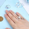 3Pcs 3 Styles Adjustable Brass Finger Ring Components FIND-HS0001-03AS-3