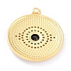 Real 18K Gold Plated Brass Micro Pave Cubic Zirconia Pendants ZIRC-L100-084G-05-3