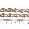 Transparent Electroplate Glass Beads Strands EGLA-N013-T4mm-B23-4