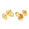 Rack Plating Brass Stud Earring Findings KK-M269-24G-2