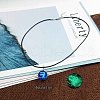 Zinc Alloy & Luminous Blue Glass Flat Round with Constellation Pendant Black Waxed Cord Necklaces WG9F396-08-1