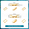 Unicraftale 24Pcs 2 Styles Brass Fold Over Clasps KK-UN0003-11G-2