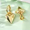 Heart Brass Hoop Earrings EJEW-D322-12G-02-3