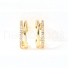 Brass Micro Pave Clear Cubic Zirconia Cuff Earrings EJEW-F370-19G-6
