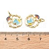 Brass Enamel Charms KK-L237-028G-01-3