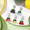 Glass Cherry Pendant Decoration HJEW-JM02593-2