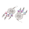 5Pairs 5 Colors Alloy & Synthetic Turquoise Chandelier Earrings EJEW-JE06339-02-5