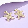 Brass Clear Cubic Zirconia Stud Earrings EJEW-Q017-05A-G-3