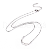Alloy Moon Phase Pendant Necklace for Women NJEW-G030-01P-2
