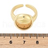 Oval Brass Open Cuff Rings for Women RJEW-G343-16G-5