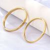 2Pcs 2 Size Stainless Steel Plain Bangles Set for Valentine's Day SJ6679-1-2