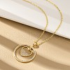 Brass Micro Pave Clear Cubic Zirconia Ring Pendant Necklaces NJEW-P322-A04-G-2
